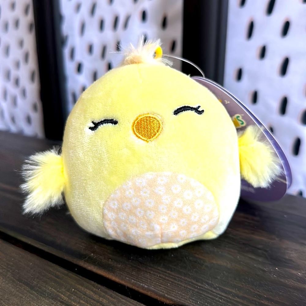 Aimee squishmallow yellow chick floral belly Spring clip 6.14.22 s3 #127-16 NWT